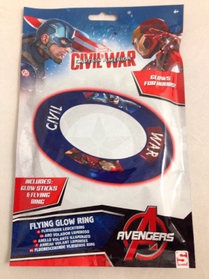 Avengers Captain America War Flying Glow Ring RRP 1.49 CLEARANCE 0.99 or 2 for 1.50 or 3 for 2
